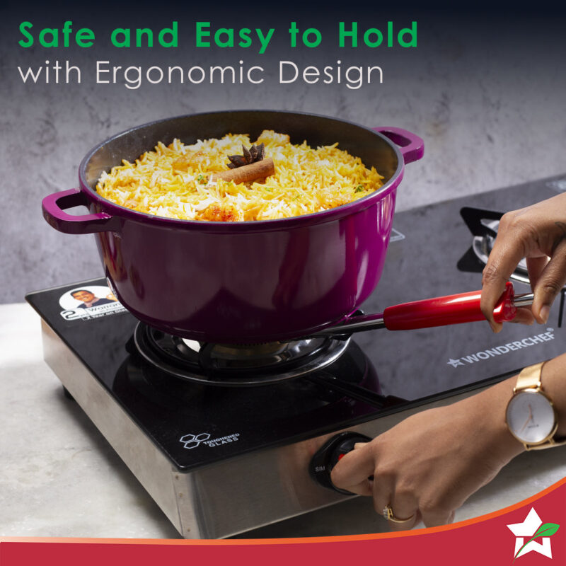 Stainless Steel Gas Igniter, Long Lasting, Rust Proof, Unbreakable, Soft & Long Grip, Red Colour - Image 4