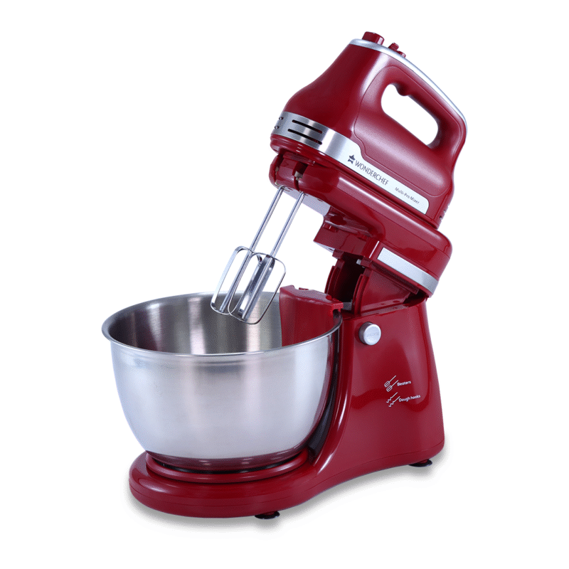 Wonderchef Renewed Crimson Revo Stand Mixer and Beater with 5 Speed Settings | 4.5L SS Bowl | 300 Watt Powerful Copper Motor | Mixing Beater, Dough Hook Attachments & Spatula | 1 Year Warranty - Image 6