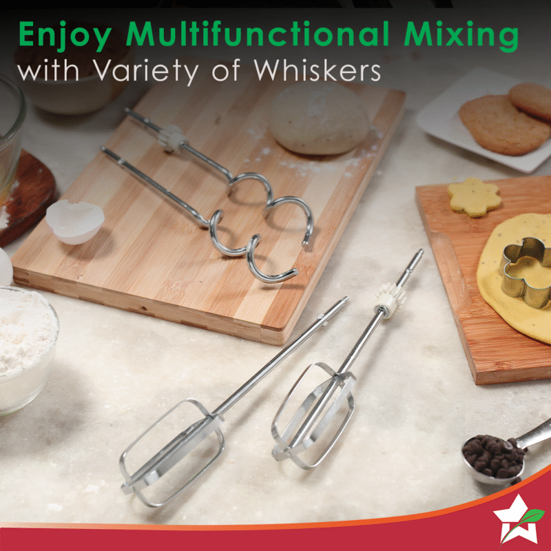 Wonderchef Renewed Crimson Revo Stand Mixer and Beater with 5 Speed Settings | 4.5L SS Bowl | 300 Watt Powerful Copper Motor | Mixing Beater, Dough Hook Attachments & Spatula | 1 Year Warranty - Image 4