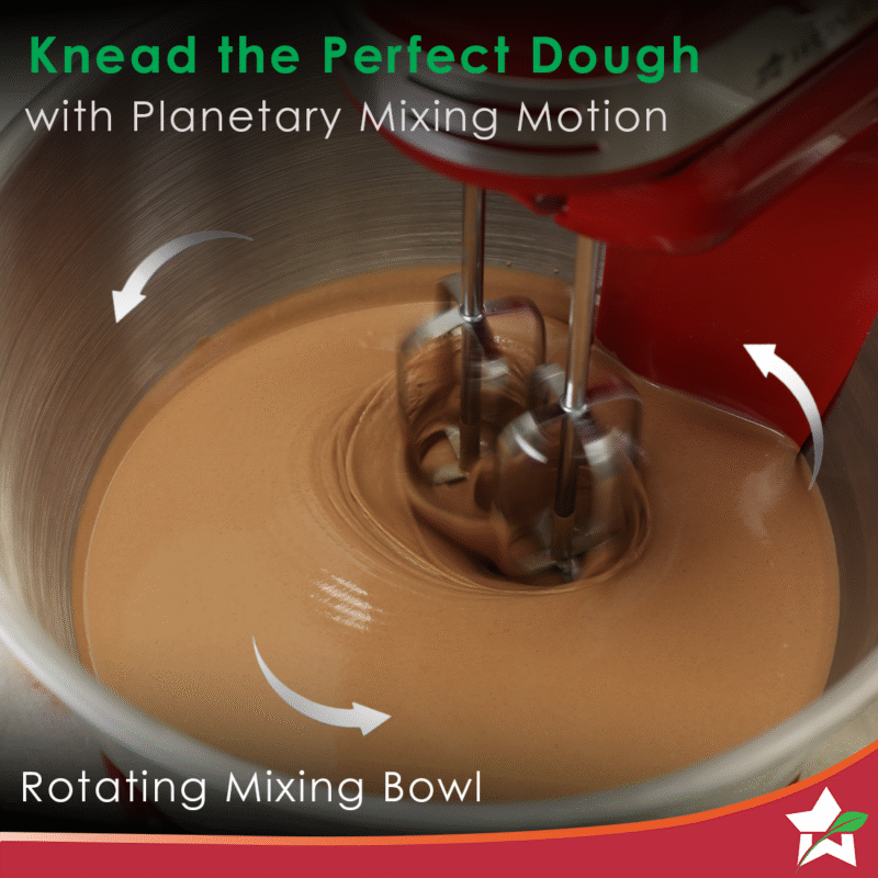 Wonderchef Renewed Crimson Revo Stand Mixer and Beater with 5 Speed Settings | 4.5L SS Bowl | 300 Watt Powerful Copper Motor | Mixing Beater, Dough Hook Attachments & Spatula | 1 Year Warranty - Image 5