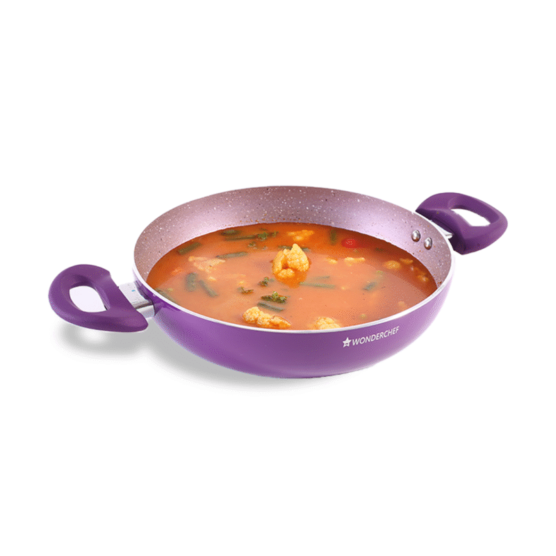 Wonderchef Renewed Milano 24cm Kadhai (without Lid) | Meta Tuff Non-Stick Coating | Pure Grade Aluminum - Image 2