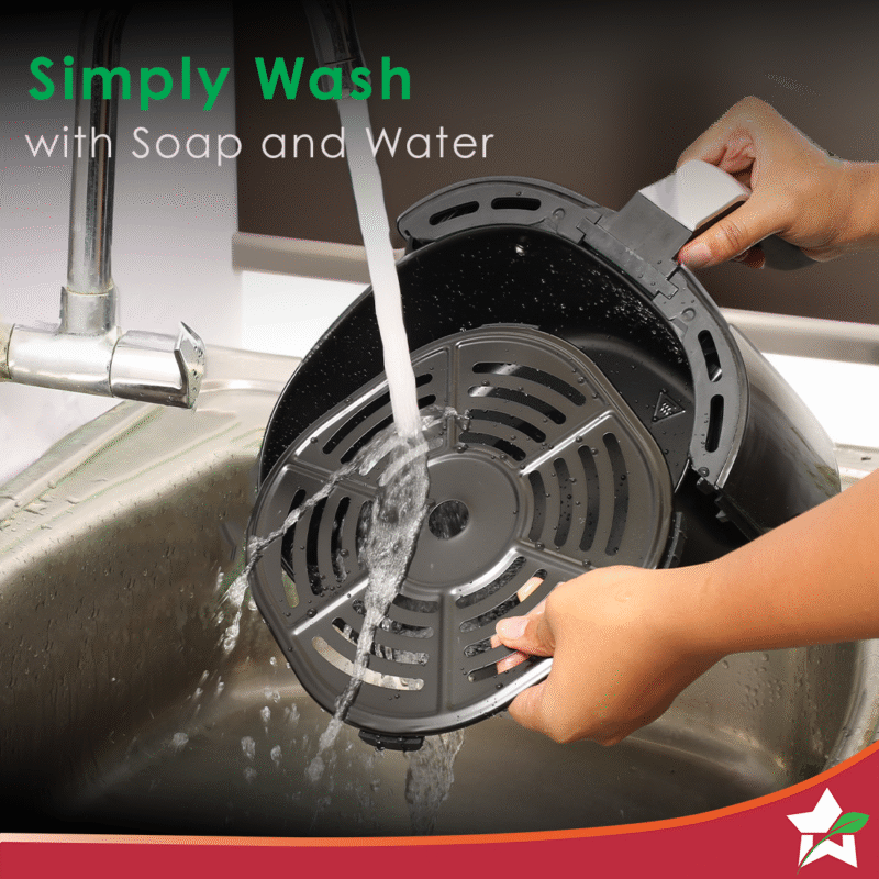 Prato Digital Air Fryer for Home and Kitchen with 5 Pre-set Menu|3.8 Litres Non-stick Basket| Fry, Grill, Bake & Roast| Rapid Air Technology| Auto Shut-Off| Healthy Cooking with 99% less Fat| Sleek & Compact| 1450 Wattage| Black|1 Year Warranty - Image 7