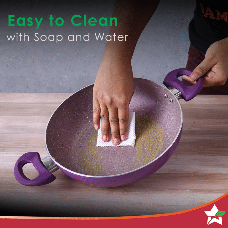 Wonderchef Renewed Milano 24cm Kadhai (without Lid) | Meta Tuff Non-Stick Coating | Pure Grade Aluminum - Image 7