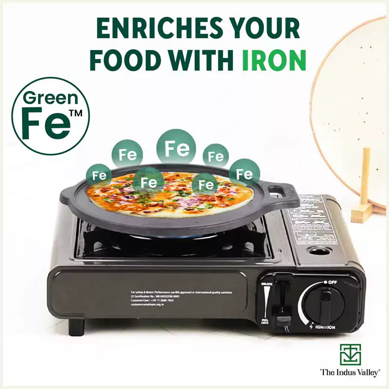 Super Smooth Cast Iron Tawa,Pre-seasoned, Nonstick, 100% Pure, Toxin-free, Induction, 28/30.5cm, 2.7/3.1kg - Image 6