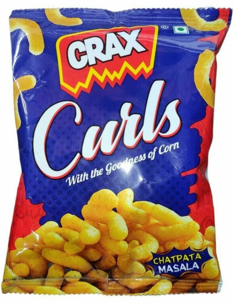 25x Crax Curls - Chatpata Masala, 66 g each (Pack of 25)