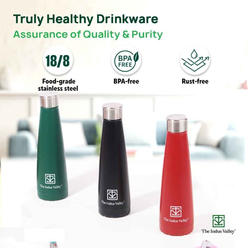 Pro-hydro Vacuum Insulated Stainless Steel Water Bottle Narrow Mouth, Fits All Car Cup Holders,500ml - Image 3