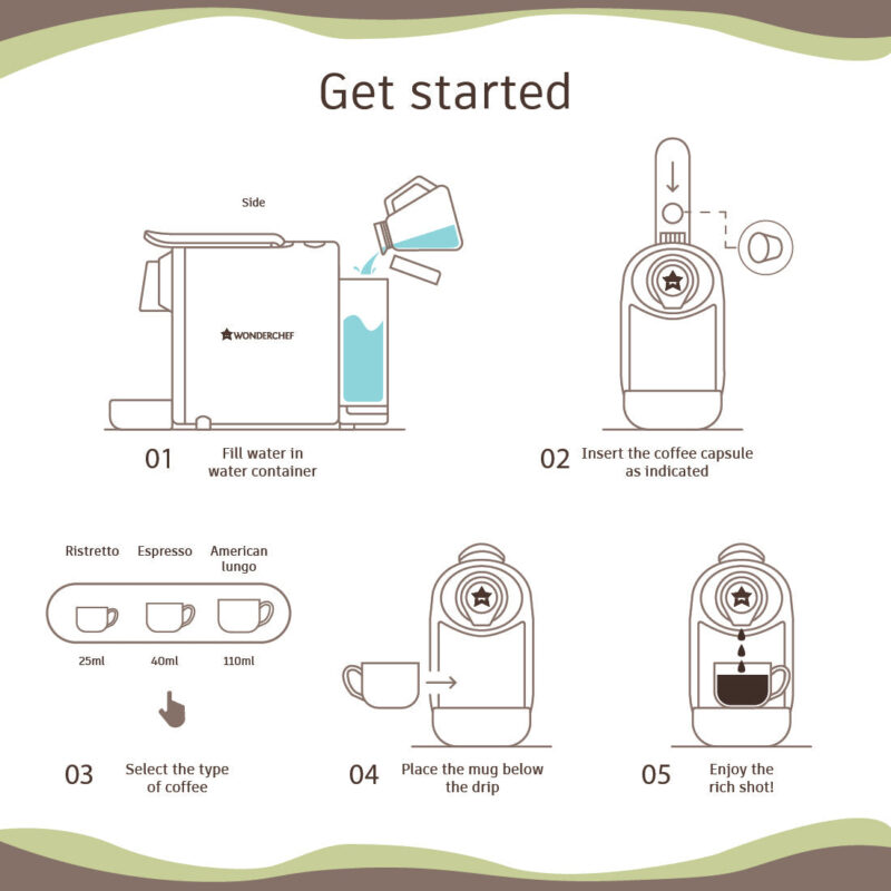 Regalia Capsule Coffee Machine with Frother | Perfect espresso shots for Cappuccino, Latte and Americano | Compatible with Nespresso Capsules | 3 Coffee Shot options - Ristretto, Espresso, Lungo | Patented Capsule Ejection System | 1400W | 2 Year Warranty - Image 4