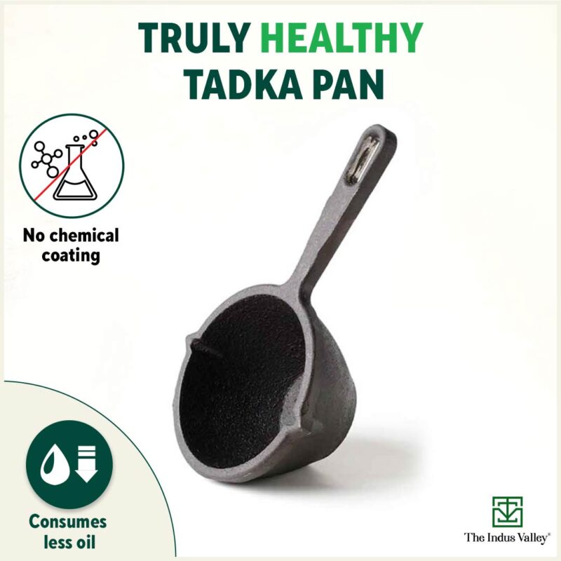 CASTrong Cast Iron Tadka Pan, Pre-seasoned, Natural Nonstick, 100% Pure, Toxin-free, Induction - Image 3