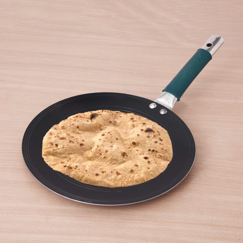 Ironklad 100% Pure Sheet Iron Concave Tawa, Steel Cool Touch Handle & Silicone Grip, Pre-seasoned, Toxin-free, 27 cm, 1 Kg - Image 10