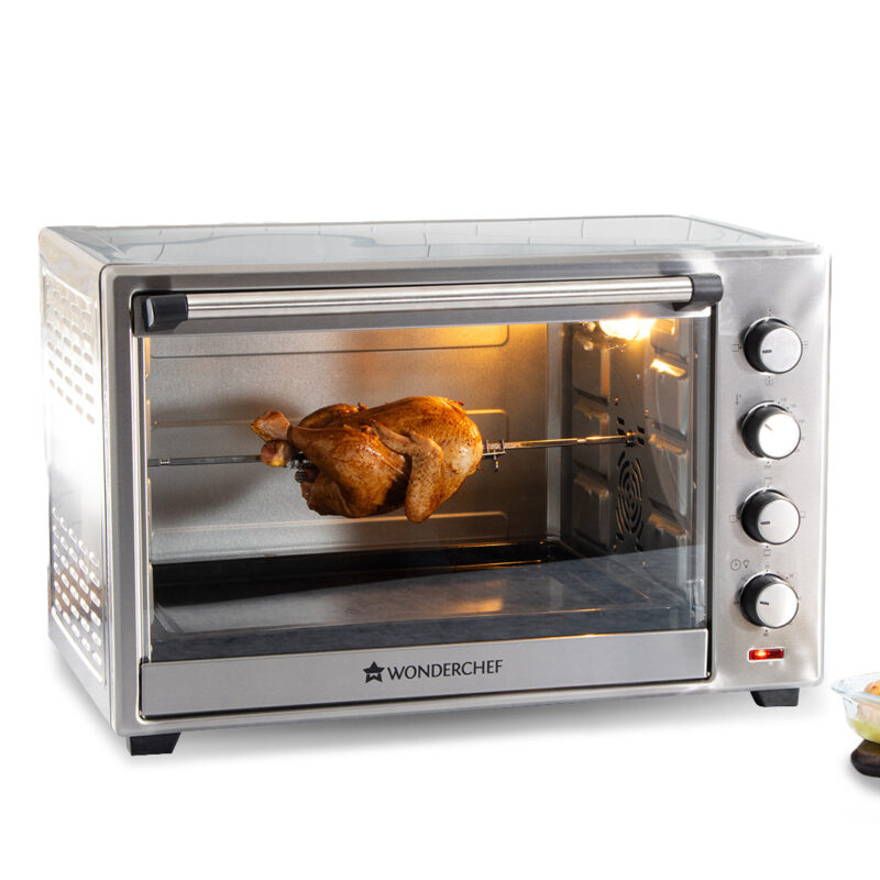 Oven Toaster Griller (OTG) - 60 Litres, Stainless Steel – with Rotisserie, Auto-shut off, heat-resistant tempered glass, 6-stage heat selection - Image 6