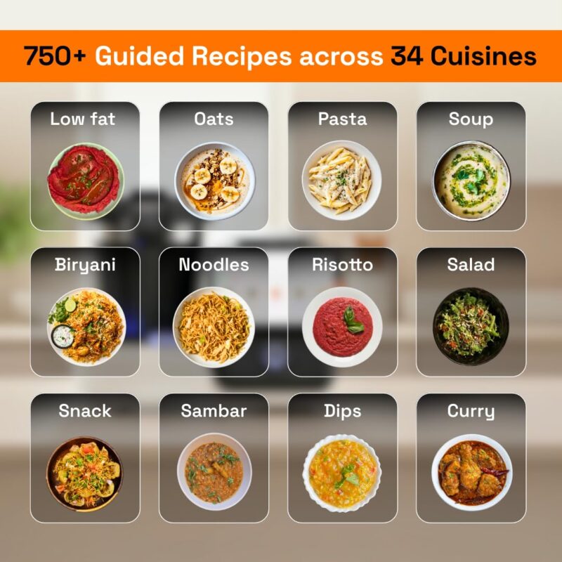 Upliance 2.0 Smart Cooking Appliance | Cook 750+ Dishes Faster | In-App Control & Nutrient Tracking | Chop, Cook, Stir & Clean | Glass Jar | 1-Year Warranty - Image 7