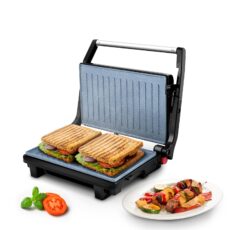Wipro Elato BS206 1000 Watt Ceramic Grill Sandwich Maker, Scratch Resistant, 180° Open Sandwich Griller, Auto Cutoff, Non Toxic BPA, PTFE & PFOA Free, 2 Year Warranty, Regular Bread Size for 2 Slices
