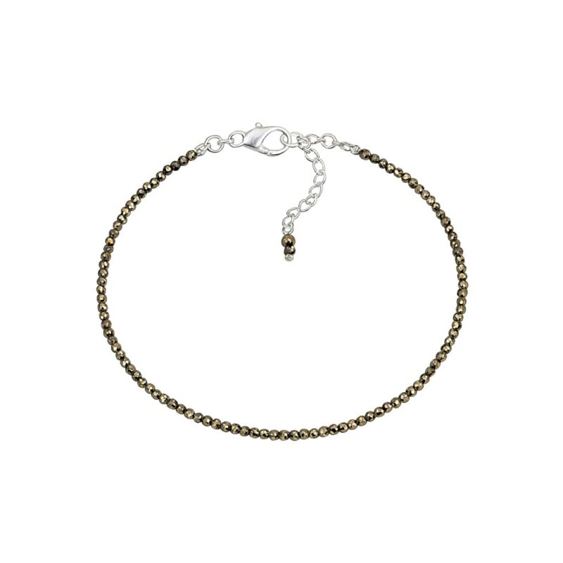 Crocon Pyrite Anklet for Women | Natural Raw Pyrite Stone Anklet | Money Magnet Crystal Jewelry for Prosperity, Protection & Power | Adjustable Handmade Healing Jewelry | Gift for Girlfriend, Wife & Sister - Image 6