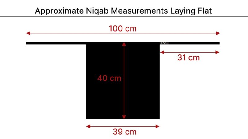 MyBatua Half Niqab Long Nose piece In Breathable Georgette, Wholesale Price, 1pc Face Veil NQ-002 (white) - Image 4