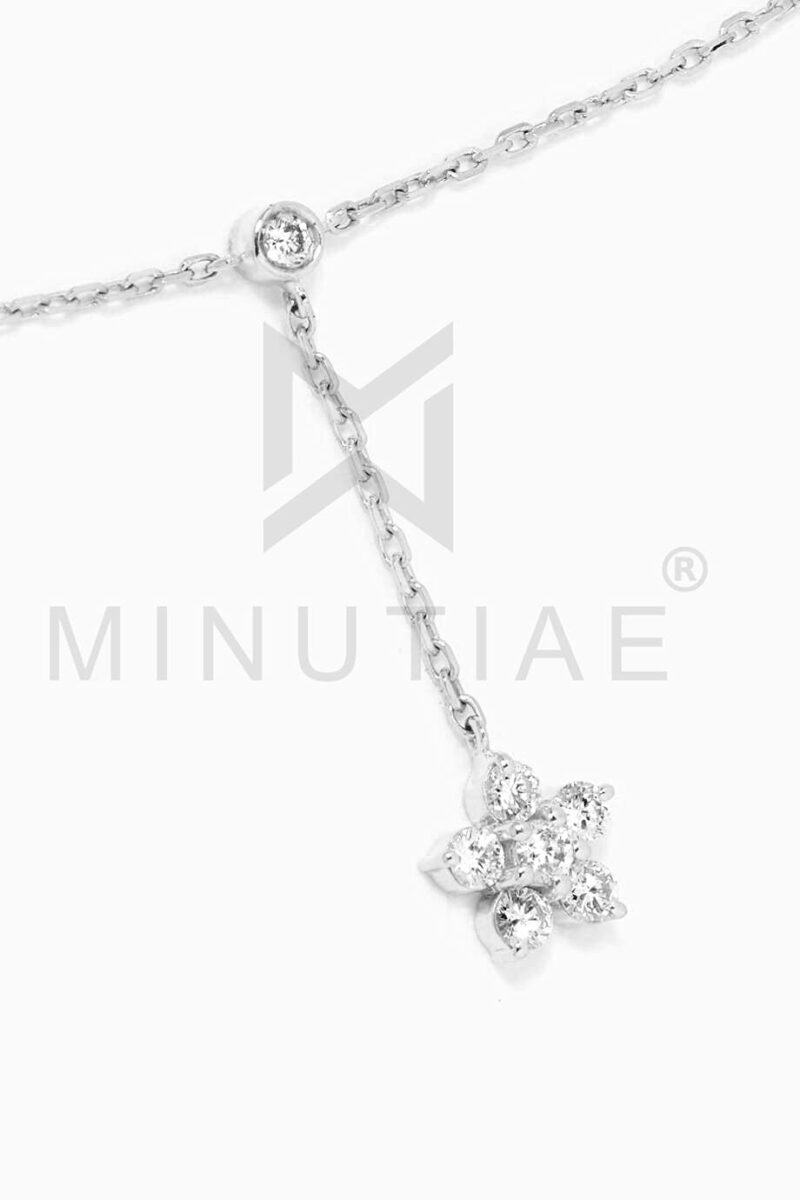 MINUTIAE Silver Plated Anklet Star Shape With Solitaire Crystal Painjan Payal For Women and Girls - Image 4