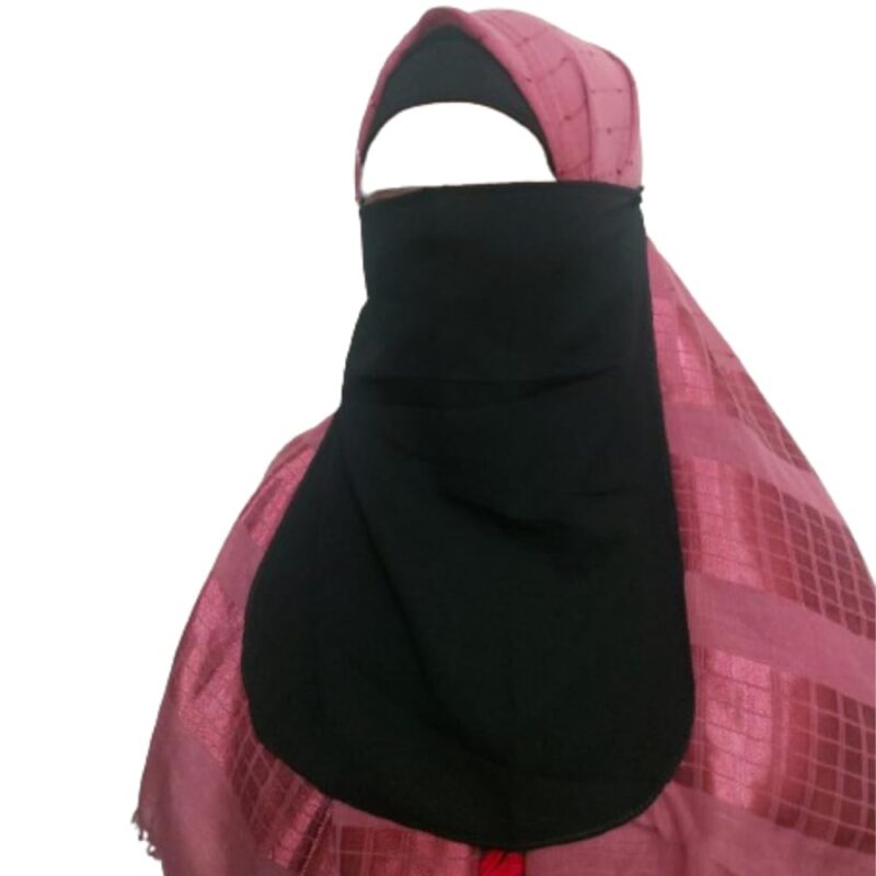 Trending Abaya Nose Piece Hijab Women Girls Nakab Black Half Elastic Niqab Firdaus Fabric (2) - Image 4