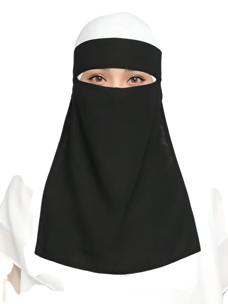 Niqab Nose Piece Stylish Comfort for Abayas/Niqab/Saudi style/Hijab/Nose Patti/Arabian Style/Dubai/Trending for muslim women and Girls/face veil/parda Soft Face Veil with Eye Cut Islamic