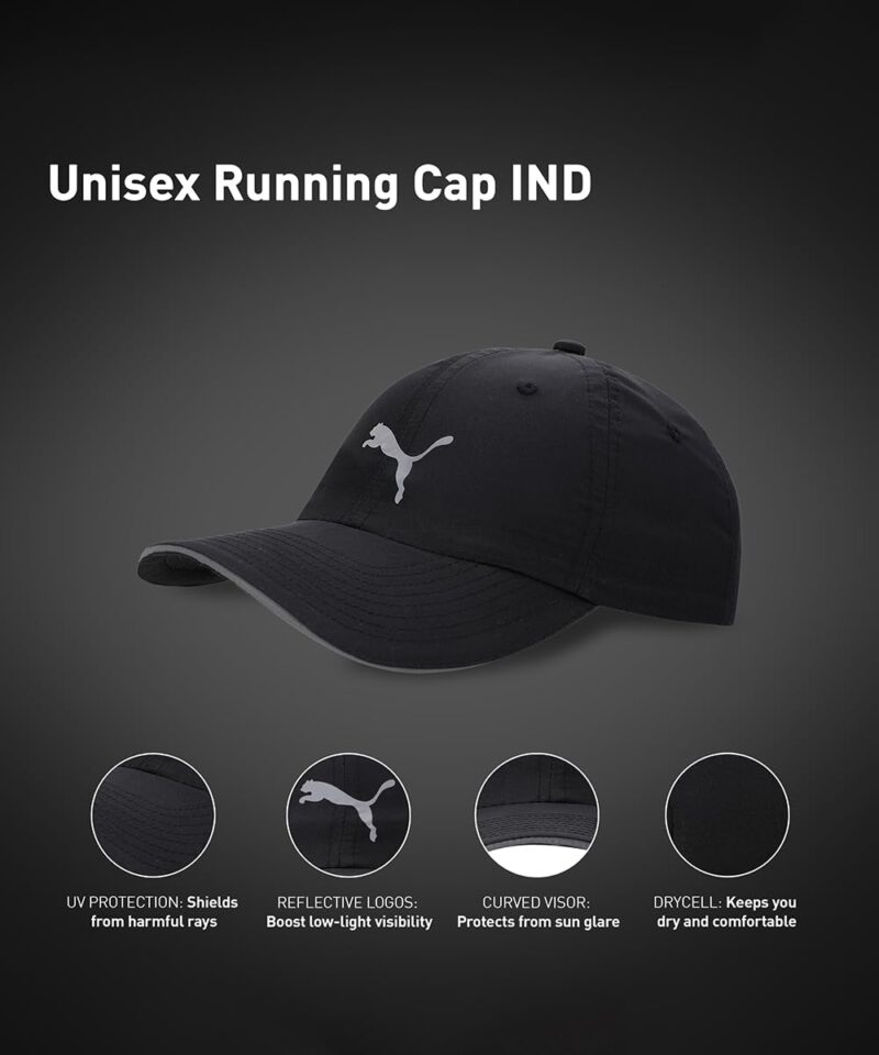 PUMA Unisex-Adult, Unisex Running Cap IND, black, (2379101) - Image 6