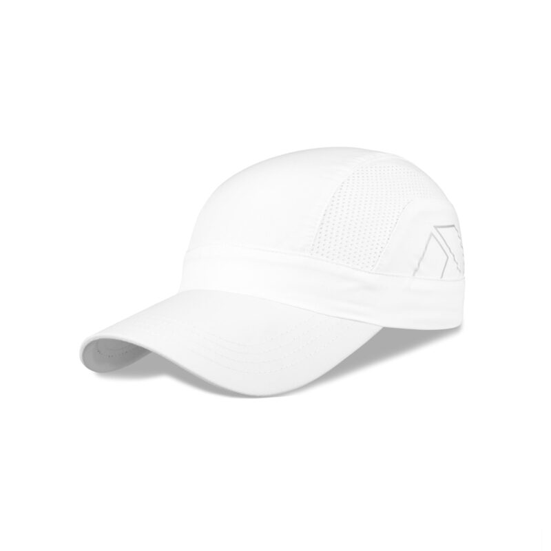 Nivia Aero Unisex Sports Cap, Lightweight Brick Dobby Weave Fabric, Built-in Vent Mesh Zones with Adjustable Strap for Outdoor Sports, Running, Training (White)