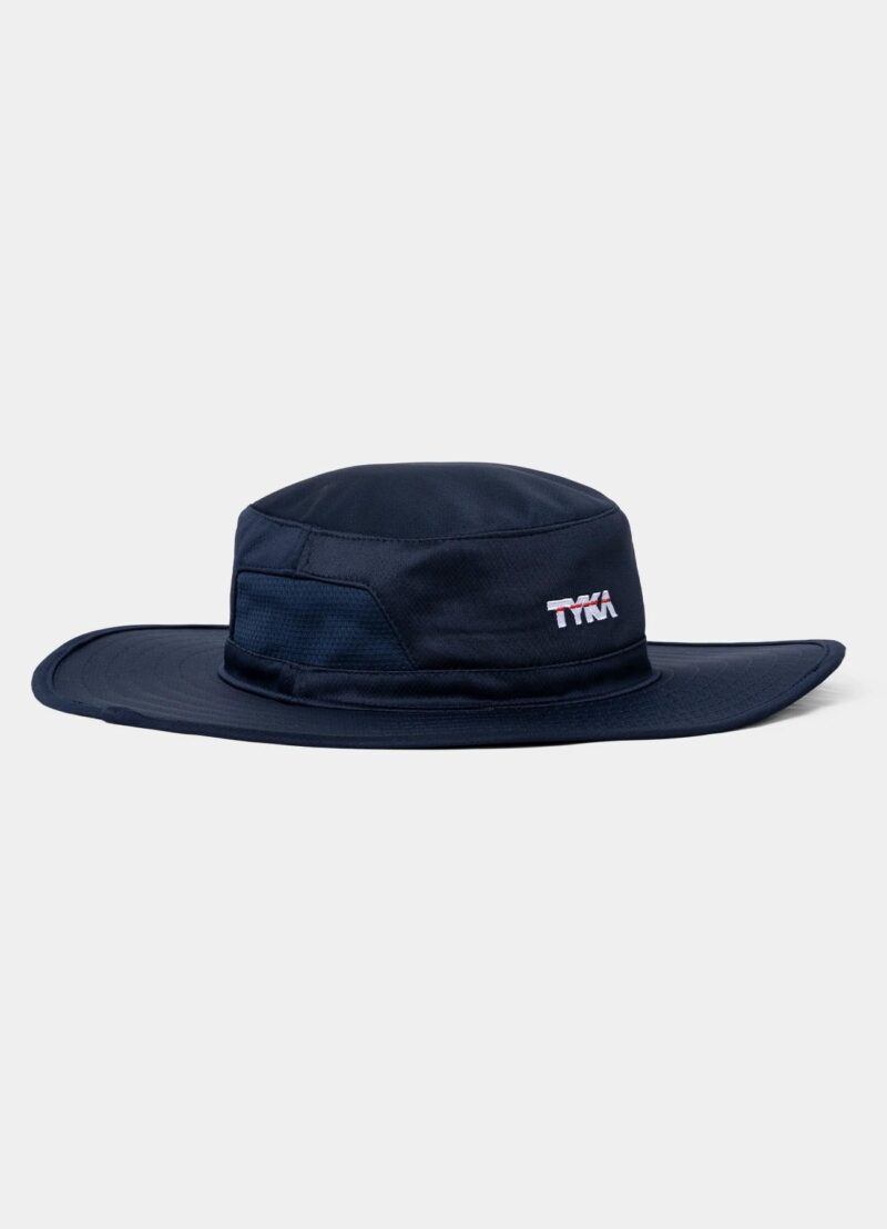 TYKA Cricket Umpire Panama Hat | Wide Brim Sun Protection Hat with Sweat-Absorbent Towel Lining | Lightweight & Breathable Headwear for Cricket Matches (in, Alpha, L, Navy) - Image 2