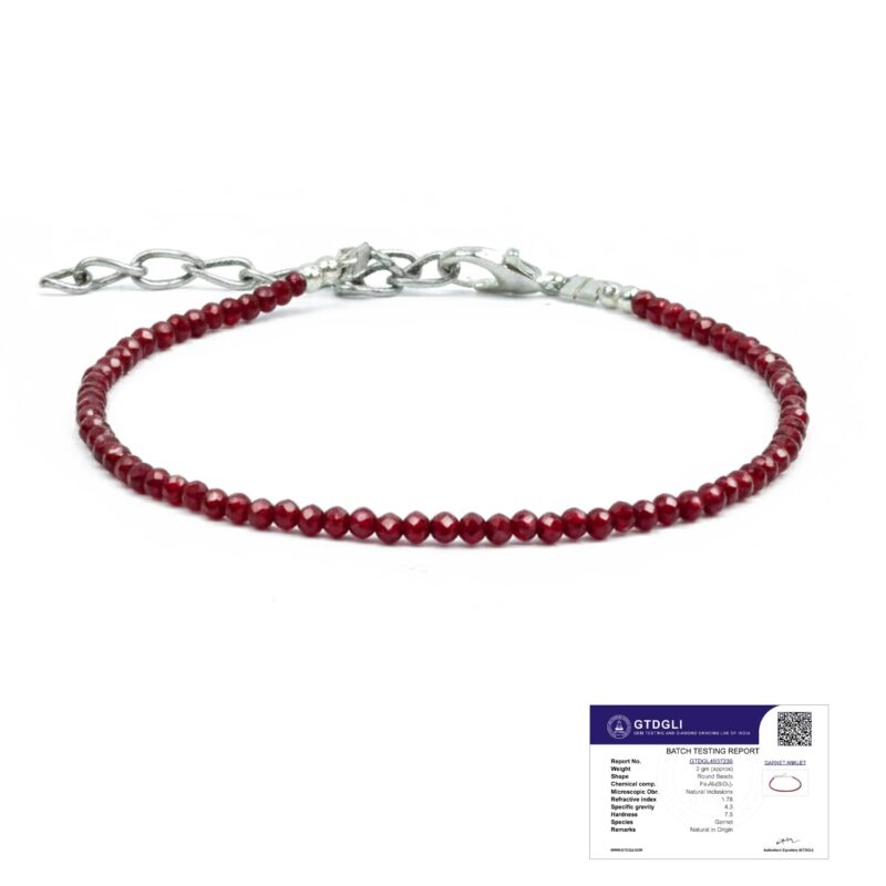 Astrotalk Garnet Anklet | Stone of Courage, Protection & Stability | Garnet Anklet for Women | Best Gift for Woman | Spiritual Jewellery for Women | Valentine Gift for Girlfriend