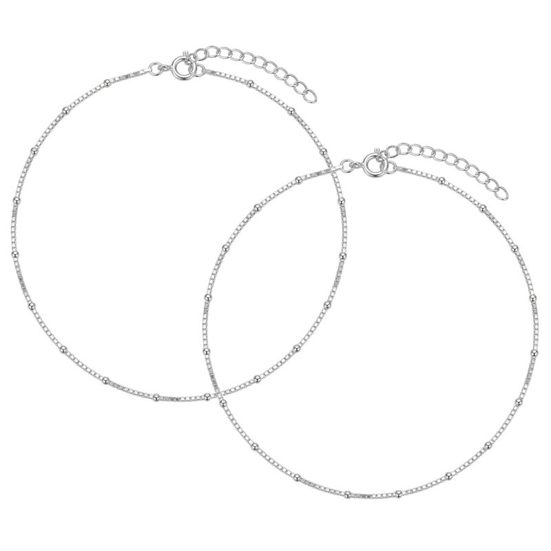 Parnika MJ 925 Beautiful Silver Payal Anklets In Pure 92.5 Sterling Silver For Women & Girls | With Certificate Of Authenticity | Pure Chandi Payal | Gift For Her |(Box - Pair)