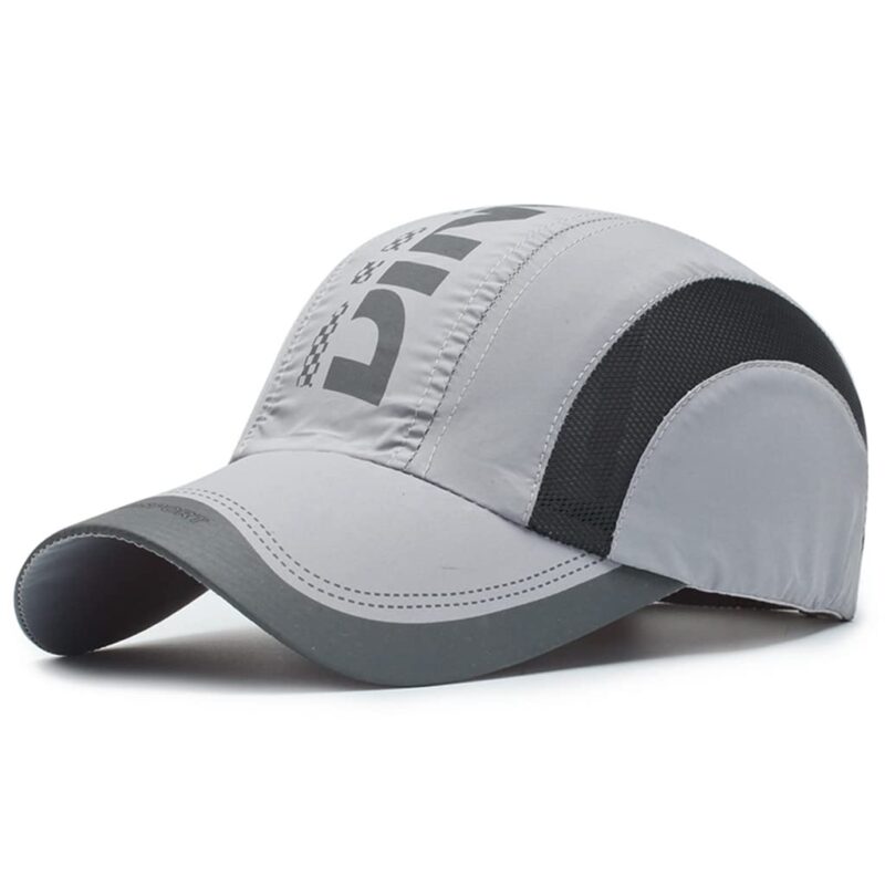 Zibuyu Baseball Caps for Men Women Sports Cap Breathable Cotton Cap Outdoor Fishing Hiking Adjustable Buckle Closure Summer Cap - Grey
