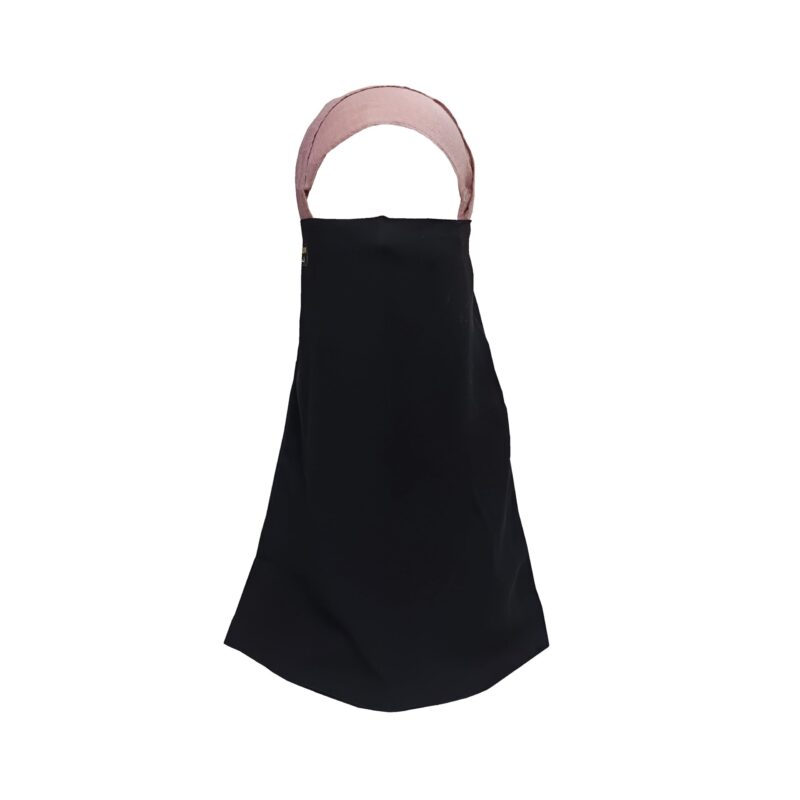 QASSUM® Muslim Niqab - BL (Nose Piece) - One Layer Half Niqab with Elastic Support - Image 2