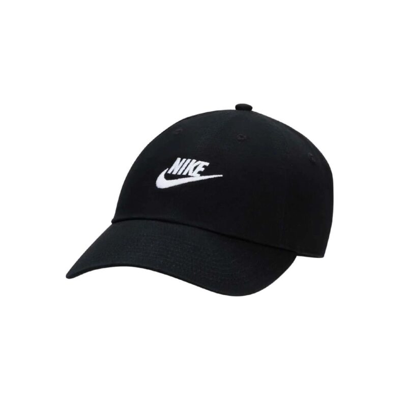 Nike Cotton Unisex's Cap (FB5368-011_Black/White - Image 4