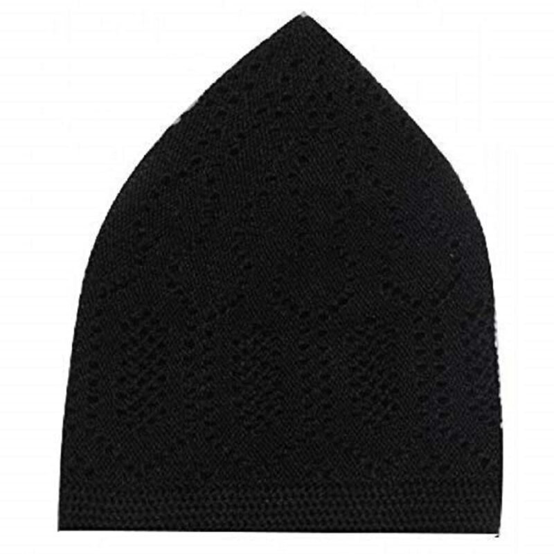 capiteum Cap House Muslim Sufi Cap Islamic for namaz (Prayer) topi (Cap) for Men's in Color (Black) - Image 2