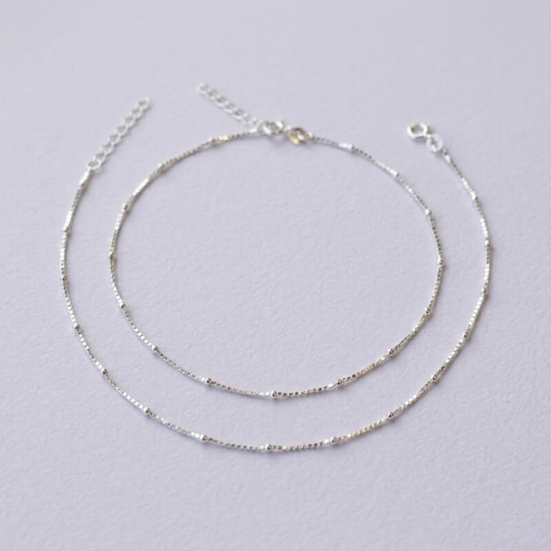 Parnika MJ 925 Beautiful Silver Payal Anklets In Pure 92.5 Sterling Silver For Women & Girls | With Certificate Of Authenticity | Pure Chandi Payal | Gift For Her |(Box - Pair) - Image 5