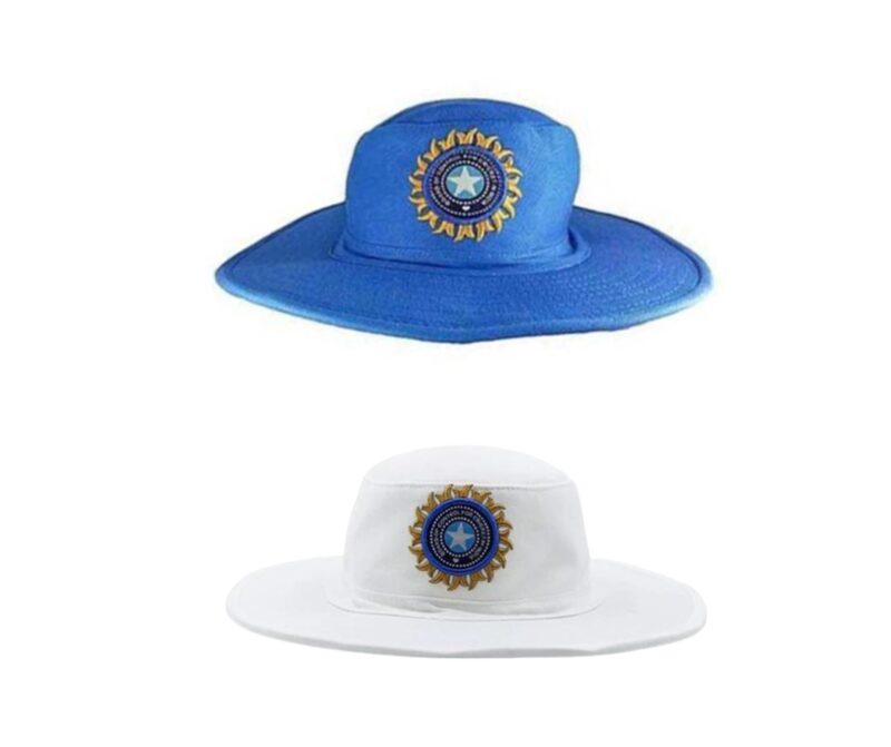 Men's and Women's India Cricket Cap Original Quality Head Caps for Men Unisex Mens Cap Buckle Men for All Sports Cricket Caps(IND Round HAT White,HAT Blue)