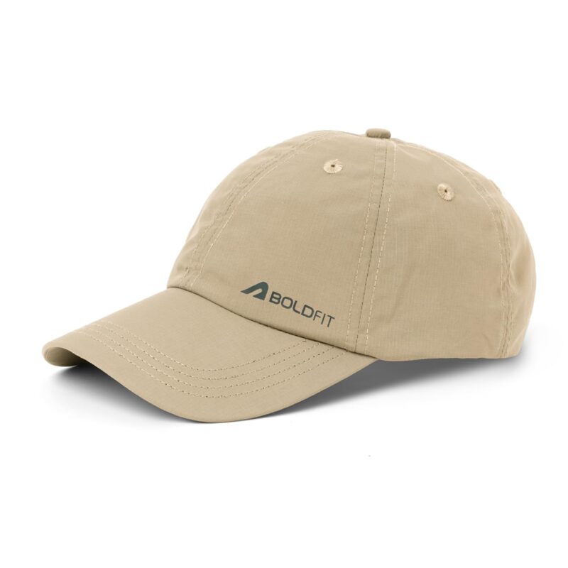 Boldfit Head Caps for Men Unisex Mens Caps with Adjustable Strap in Summer Hat for Man for All Sports Cap for Girls hat Gym Hats for Man Women Lightweight Breathable Unisex Hats Beige