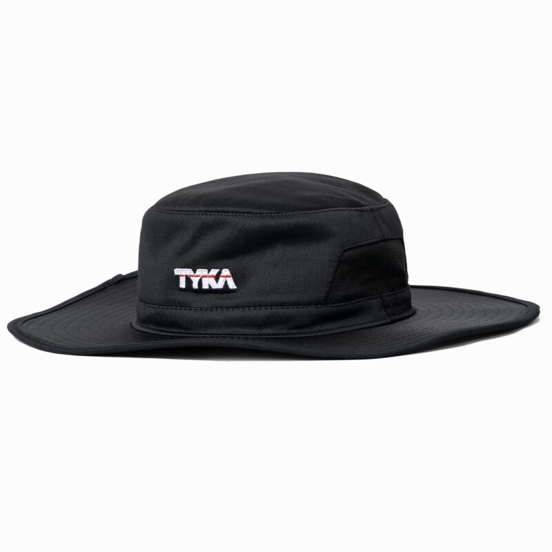 TYKA Cricket Umpire Panama Hat | Wide Brim Sun Protection Hat with Sweat-Absorbent Towel Lining | Lightweight & Breathable Headwear for Cricket Matches (in, Alpha, L, Black) - Image 2