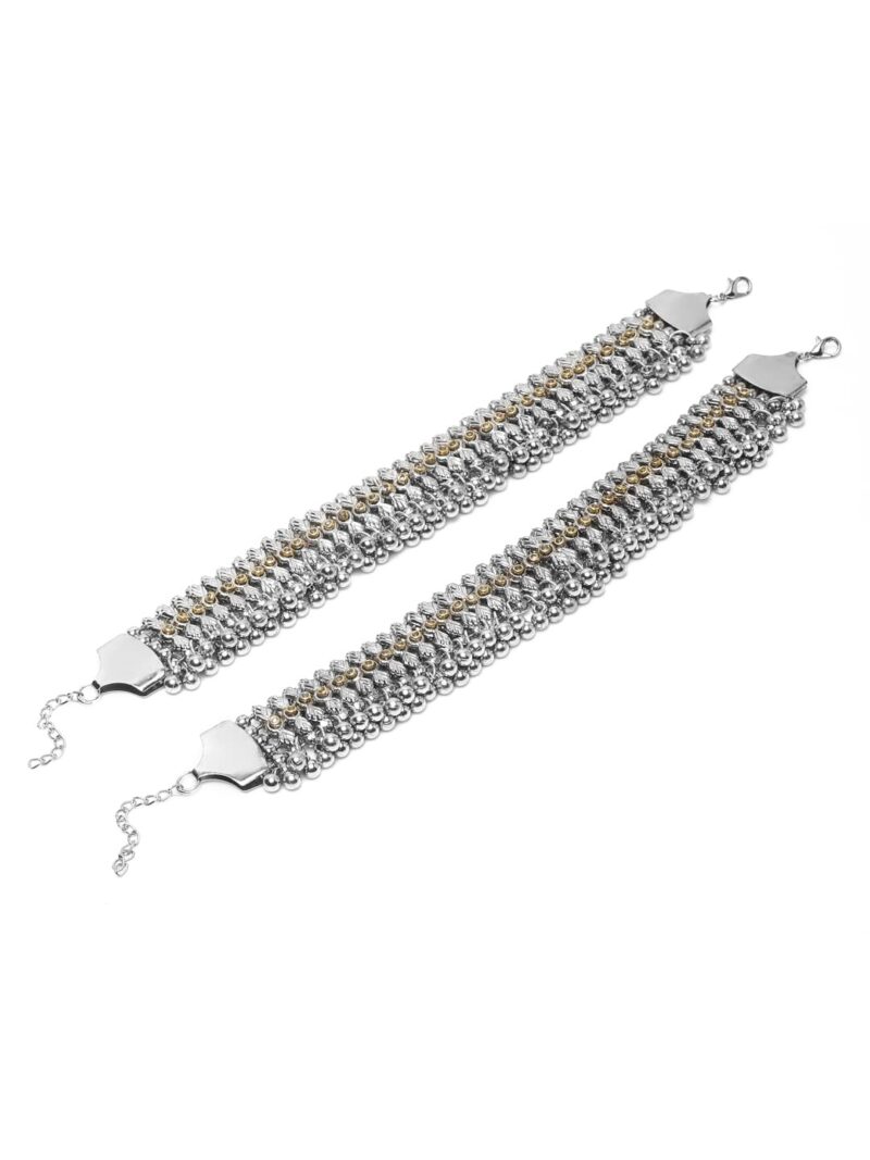 YouBella Jewellery German Silver Plated Stylish Handmade Pure Original Fancy Gifts Anklets for Girls and Women (Style 4) - Image 6