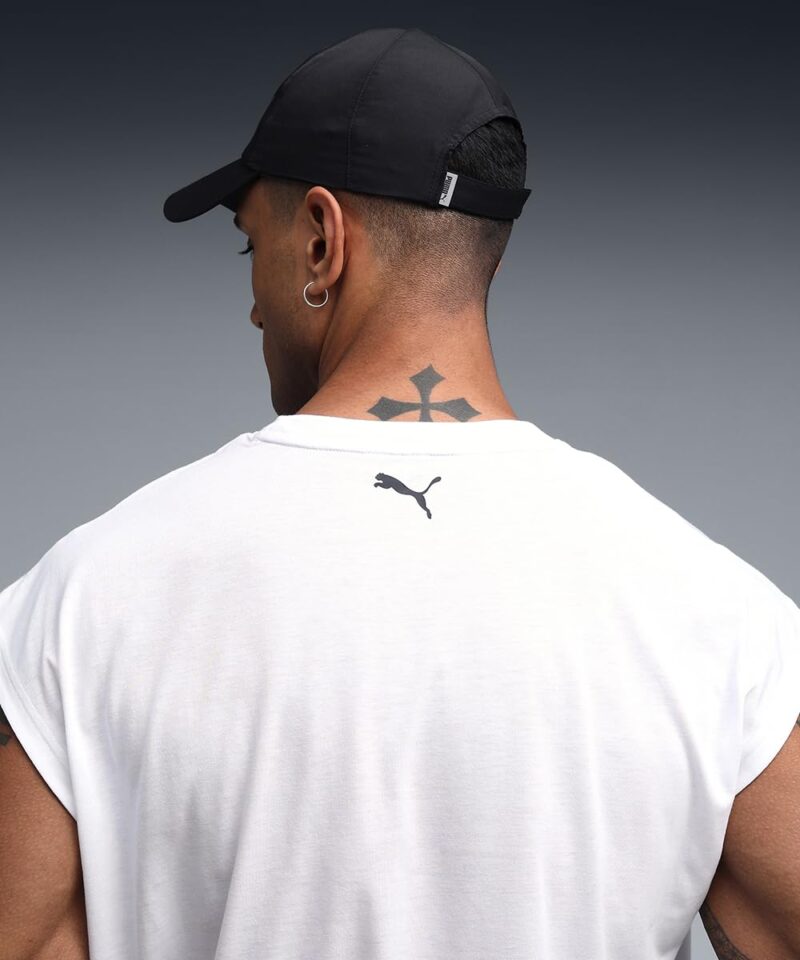PUMA Poly Cotton Cap IND – Stylish and Sporty Six-Panel Cap with Curved Visor, Adjustable Hair-Safe Closure, and Iconic Cat Logo for All-Day Comfort Black - Image 4