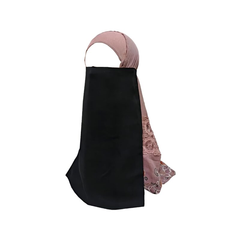 QASSUM® Muslim Niqab - BL (Nose Piece) - One Layer Half Niqab with Elastic Support - Image 3