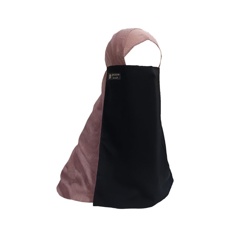 QASSUM® Muslim Niqab - BL (Nose Piece) - One Layer Half Niqab with Elastic Support