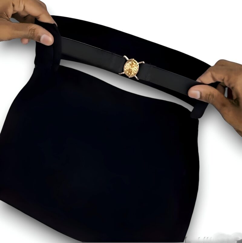 Chiffon Female Elastic Belt Nose Piece Short Nosepiece Hijab For Abaya Dubai For Women Nose Patti Niqab Naqab For Muslim Girls, Black - Image 2