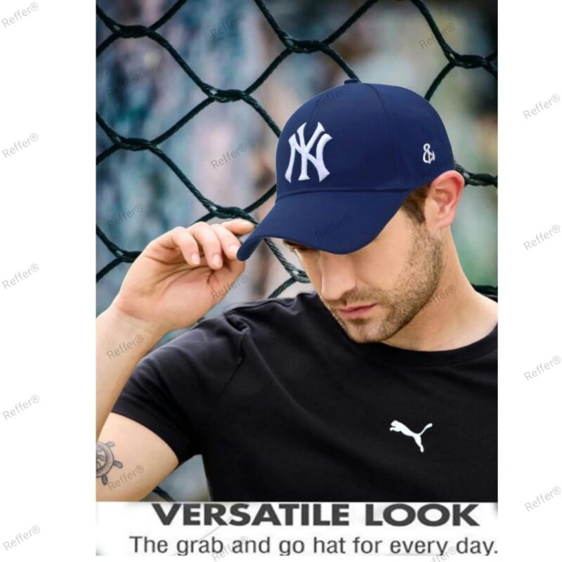 Unisex Baseball Caps, Comfortable, Stylish Design, Branded with Adjustable Buckle, Summer & Sports Caps for Men & Women (Navy Blue S) - Image 2