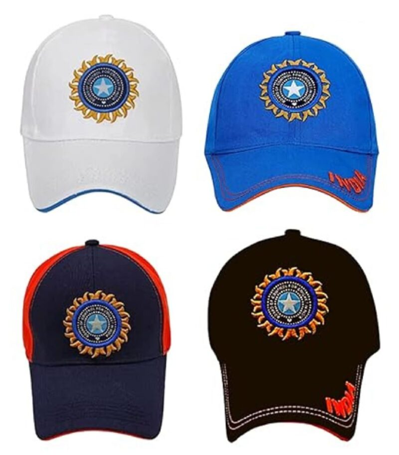 CAPITEUM Stylish Unisex Cotton Caps Men for All Sports Football Cricket Running Dating Gifts Hat for Boys and Girls (Black+Blue+Maroon+White)