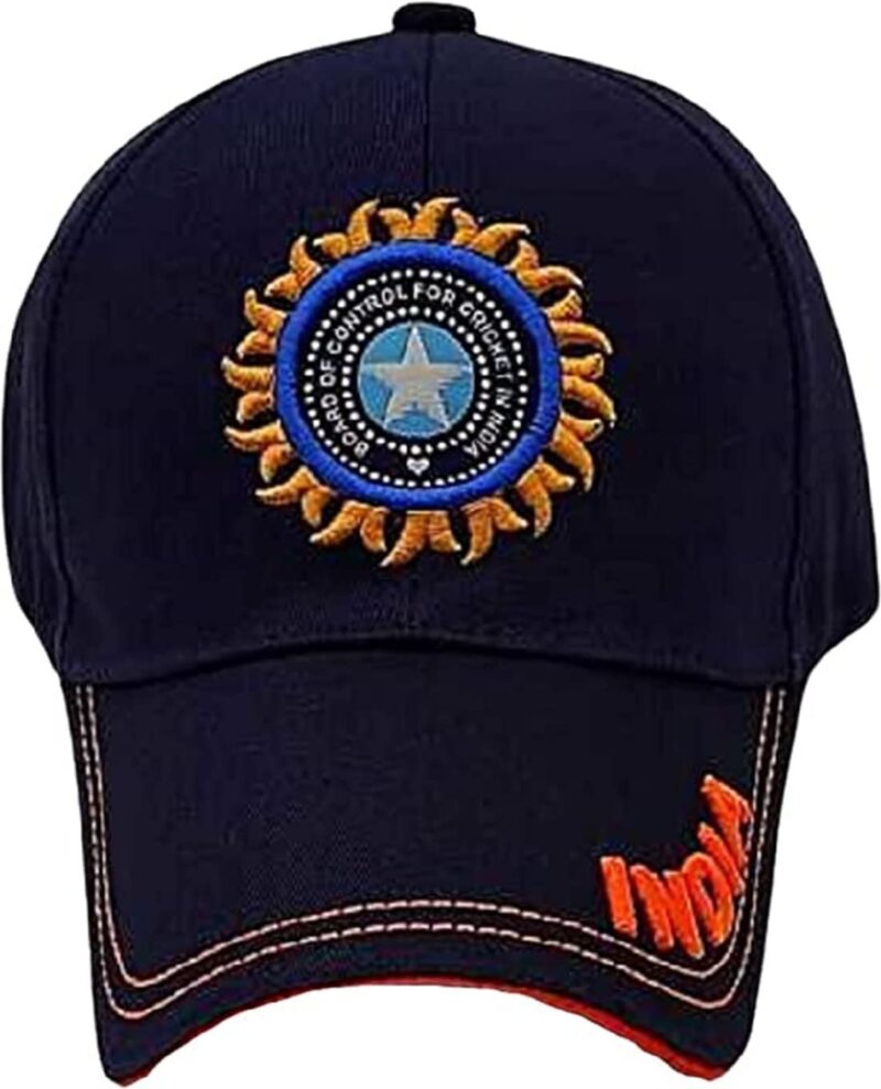 CAPITEUM Solid Baseball Casual Sports Adjustable Cotton Indian Cricket Caps For Men/Women Unisex (Blue), Free Size - Image 2