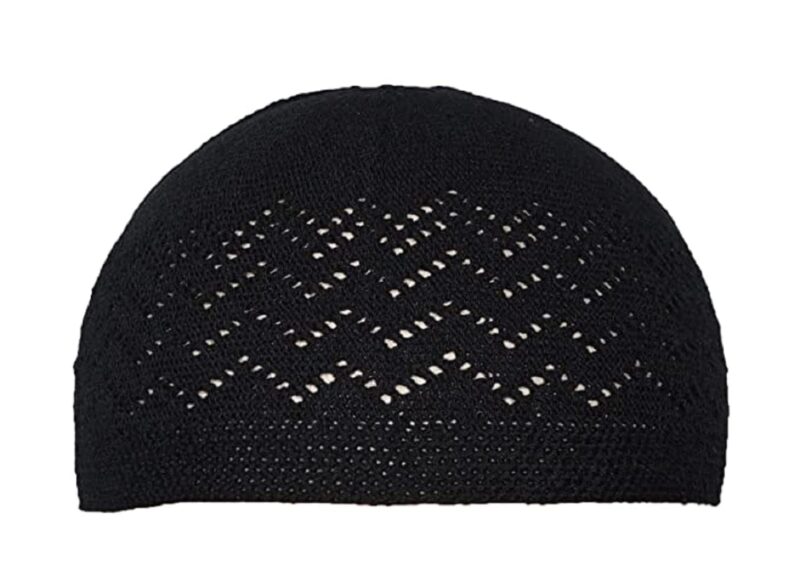 capiteum Cap House Muslim Sufi Cap Islamic for namaz (Prayer) topi (Cap) for Men's in Color (Black) - Image 3