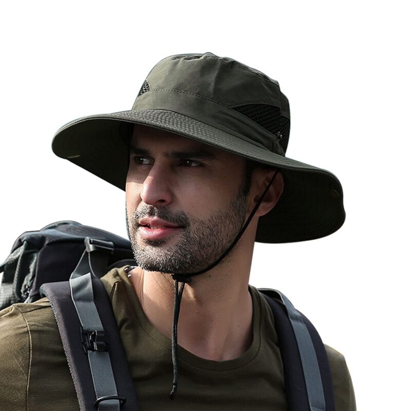 Electomania Polyester Unisex Sun Protection Cap (Dd4949431_Army Green_Free Size)