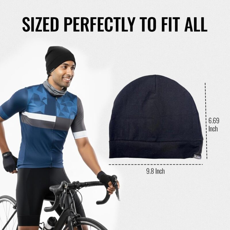 Slovic Helmet Skull Cap for Men [Pack of 2] | Hair Cover Beanie Cap for Men | Lightweight & Washable Helmet Cap for Bike | Cycle & Bike Accessories all | Ideal for Biking, Cycling & Sports | Free Size - Image 5