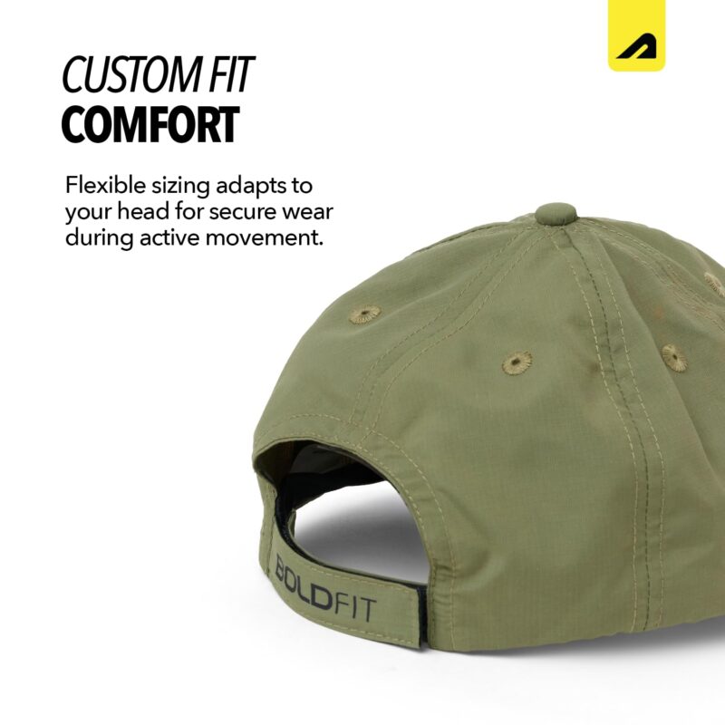 Boldfit Head Caps for Men Unisex Mens Caps with Adjustable Strap in Summer Hat for Man for All Sports Cap for Girls hat Gym Hats for Man Women Lightweight Breathable Unisex Hats Olive - Image 4