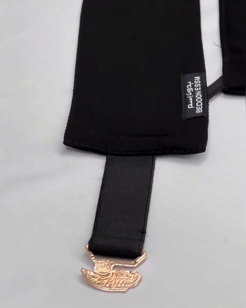 Chiffon Female Elastic Belt Nose Piece Short Nosepiece Hijab For Abaya Dubai For Women Nose Patti Niqab Naqab For Muslim Girls, Black - Image 3