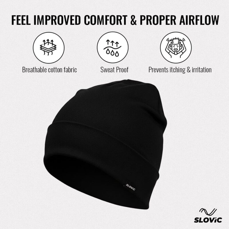Slovic Helmet Skull Cap for Men [Pack of 2] | Hair Cover Beanie Cap for Men | Lightweight & Washable Helmet Cap for Bike | Cycle & Bike Accessories all | Ideal for Biking, Cycling & Sports | Free Size - Image 3