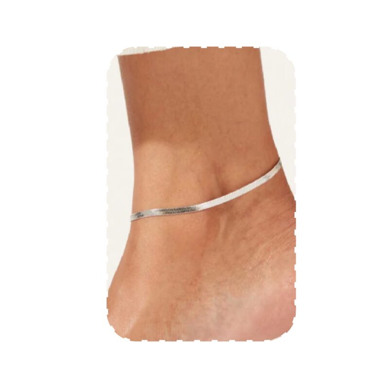 Fashion Frill Anklet For Women Silver Stylish Adjustable Chain Ankle Payal Jewellery Accessories For Girls Gifts for Wife and Girlfriend