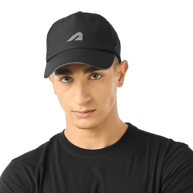 Boldfit Head Caps for Men Unisex Mens Caps with Adjustable Strap in Summer for Men Caps Men for All Sports Cap for Girls caps Gym Caps for Men Women Cap Sports Caps for Men - Black